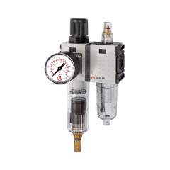 Riegler 142460. WE 2-tlg. »FUTURA-mini«, PC-Beh., Standardmano, G 1/4, 0,1-4, VA