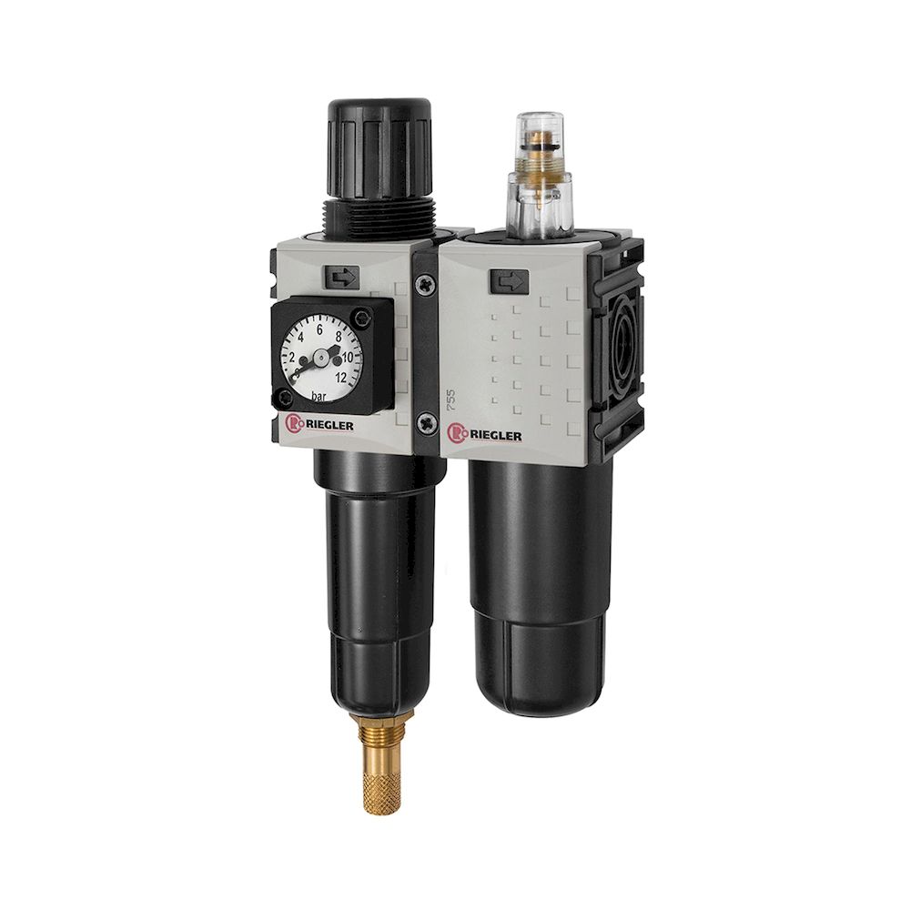 Riegler 142508.Service unit 2-part »FUTURA-mini« Metal container, G 1/4, 0.1-4