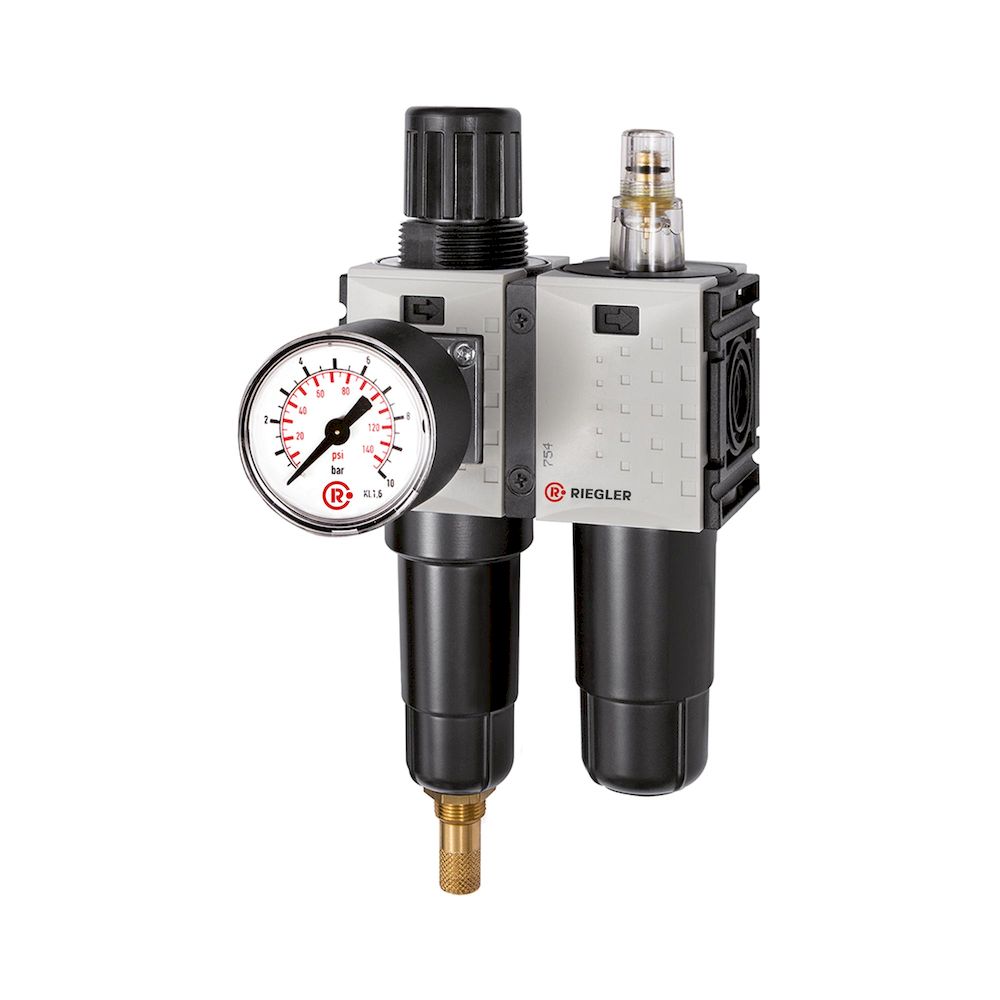 Riegler 142506.Service unit 2-part »FUTURA-mini« Metal container, G 1/4, 0.5-8