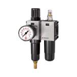 Riegler 142506. WE 2-tlg. »FUTURA-mini«, Metallbe., Stand.mano., G 1/4, 0,5-8, VA