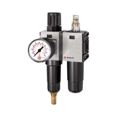 Riegler 142506. WE 2-tlg. »FUTURA-mini«, Metallbe., Stand.mano., G 1/4, 0,5-8, VA