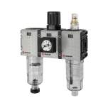 Riegler 142491. WE 3-tlg. »FUTURA-mini«, PC-Beh., Kompaktmano, G 1/4, 0,5-8, HA