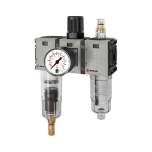 Riegler 142486. WE 3-tlg. »FUTURA-mini«, PC-Beh., Standardmano, G 1/4, 0,5-10, VA