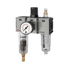 Riegler 142484. WE 3-tlg. »FUTURA-mini«, PC-Beh., Standardmano, G 1/4, 0,1-4, VA