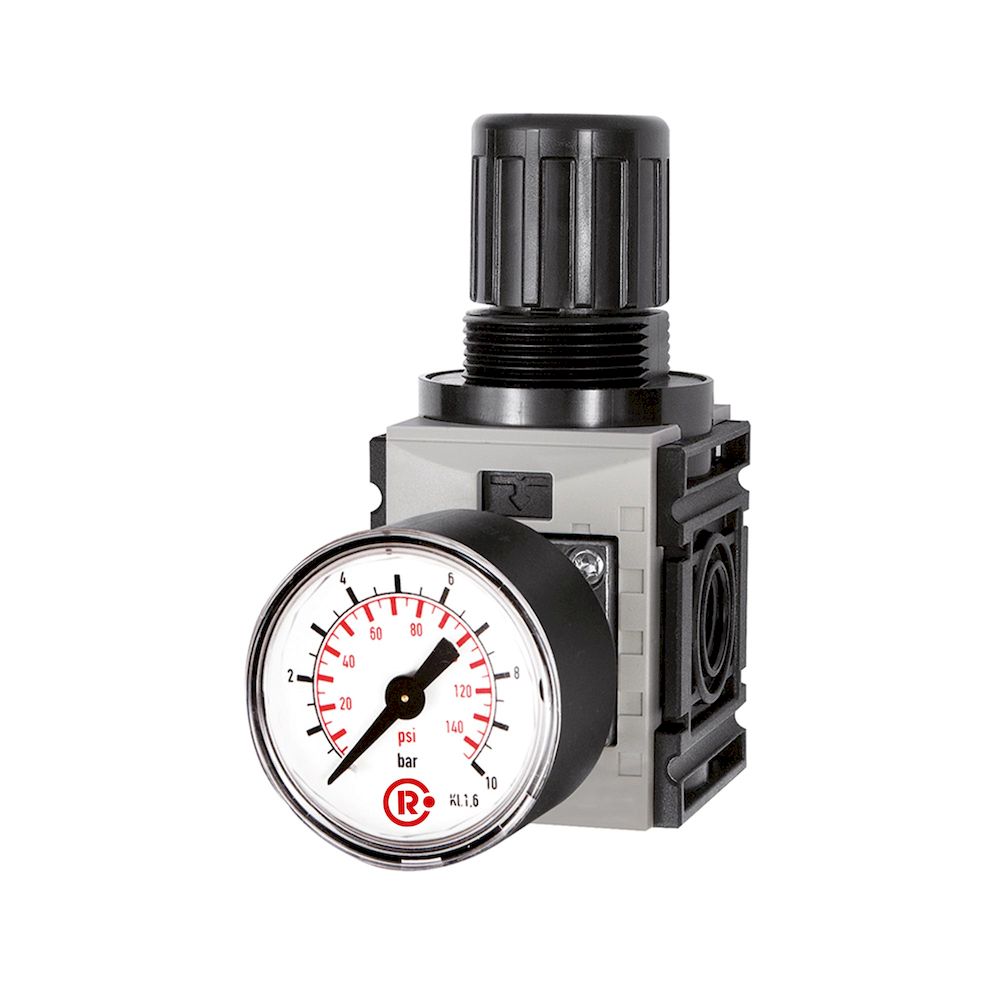 Riegler 142403.Pressure regulator »FUTURA-mini«, standard pressure gauge, G 1/4