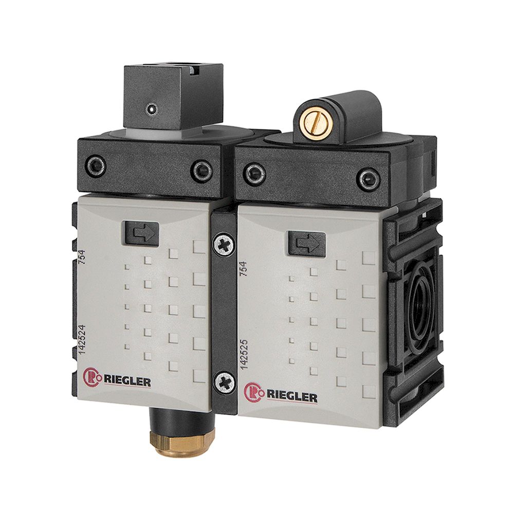 Riegler 142529. Befülleinheit »FUTURA-mini«, pneumatisch betätigt, BG 0, G 1/4