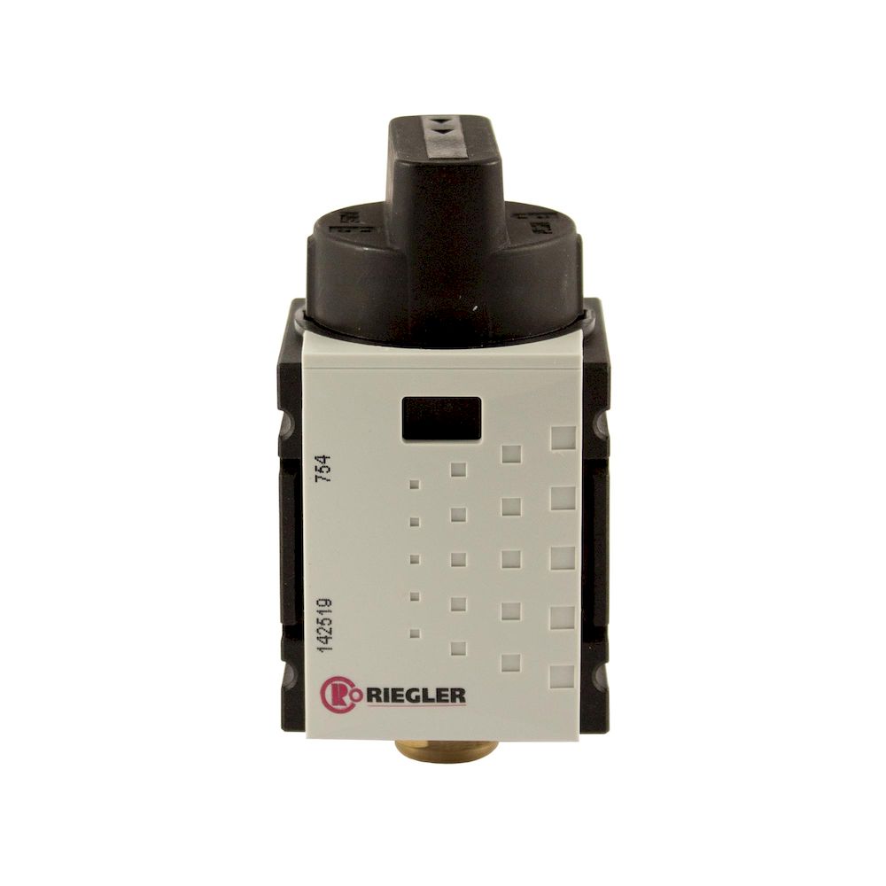 Riegler 142519. Kugelhahn 3/2-Wege »FUTURA-mini«, abschließbar, BG 0, G 1/4