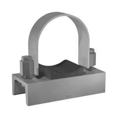 Stauff 1110004615. Flachstahlbügel Auflage (kurz), Polyamid DN 100 Stahl, unbehandelt 114,3mm