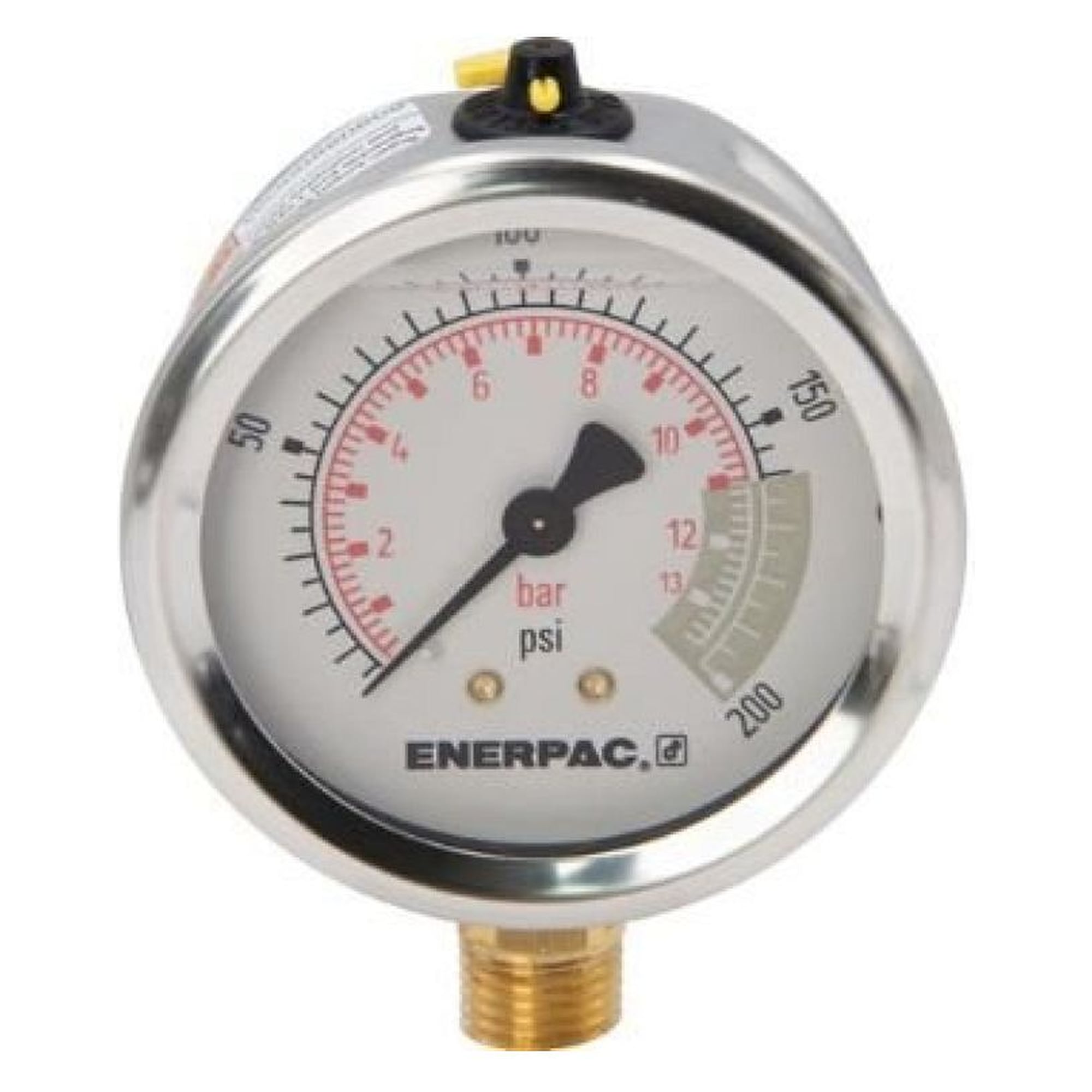 Druckmanometer, 63 mm, Unterseite, 14 bar - Enerpac G2511L