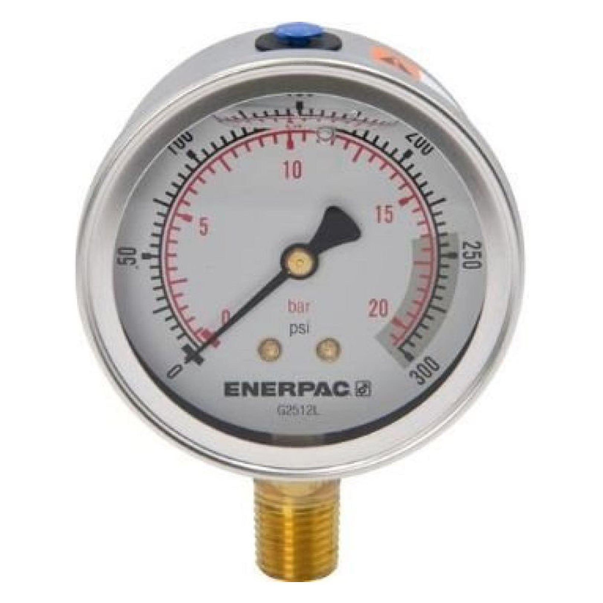 Druckmanometer, 63 mm, Unterseite, 20 bar - Enerpac G2512L