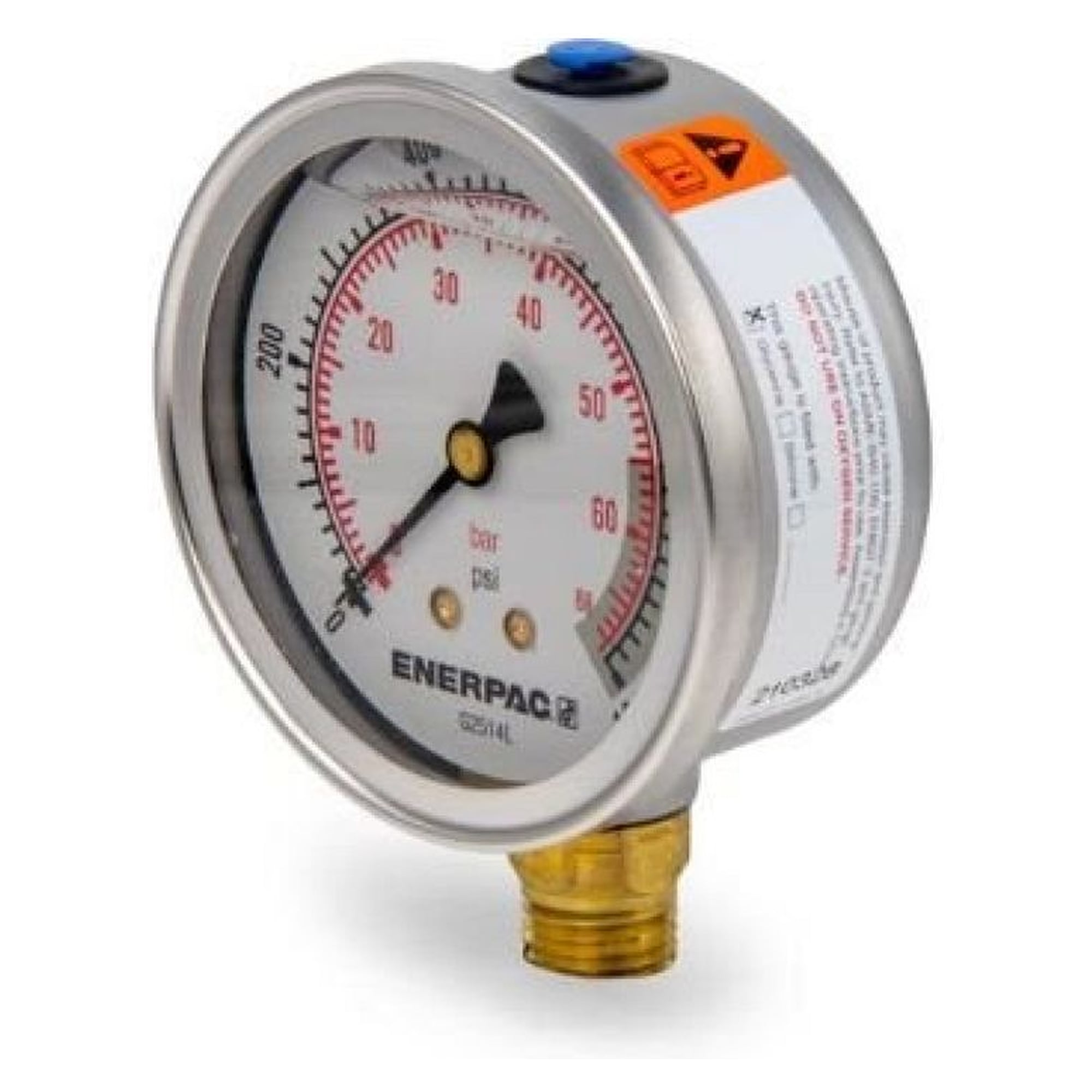Druckmanometer, 63 mm, Unterseite, 70 bar - Enerpac G2514L