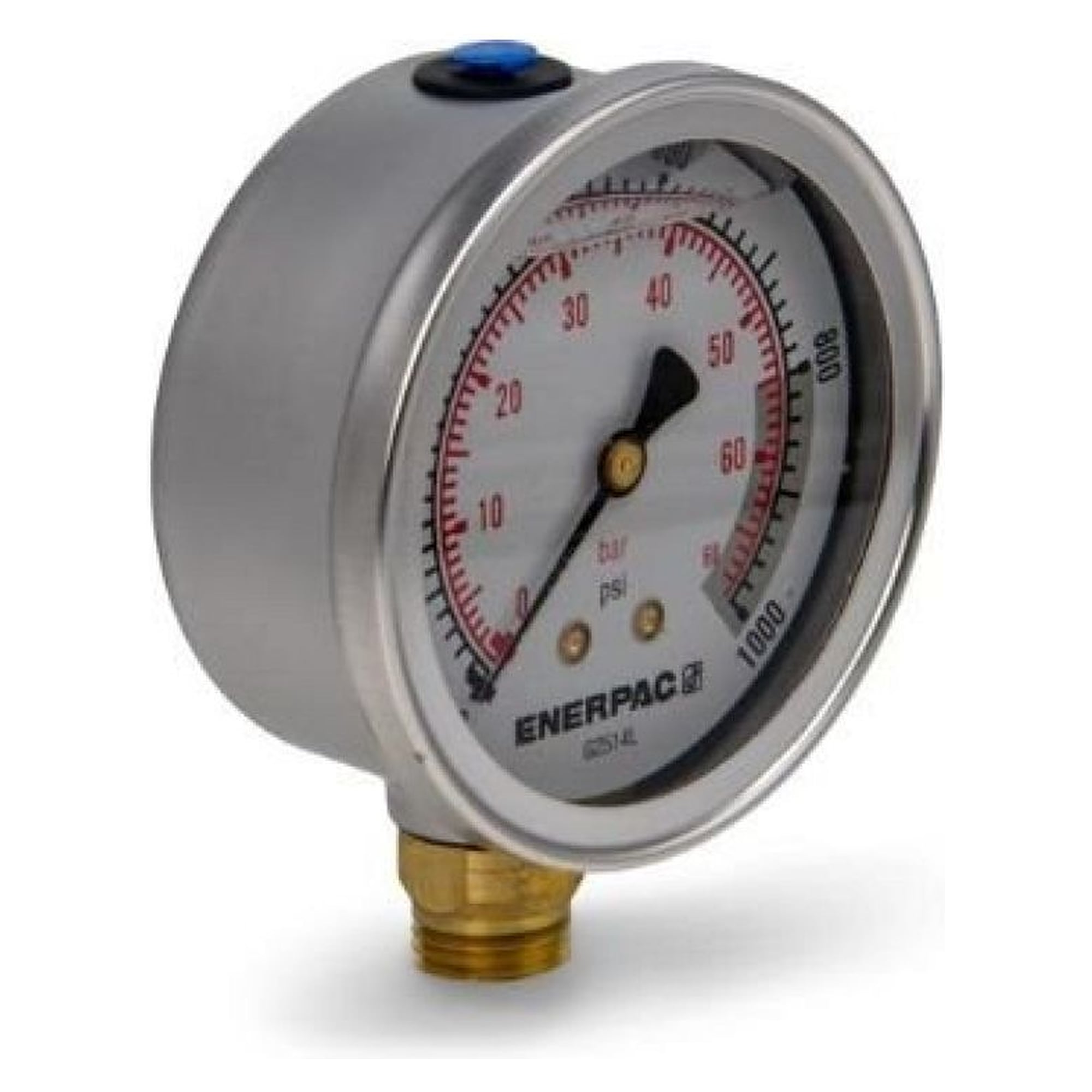Hydraulic Pressure Gauge, 63 mm, Lower Mount, 70 bar - Enerpac G2514L