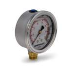 Enerpac G2514L, Hydraulic Pressure Gauge, 63 mm Face, Lower Mount, Glycerine Filled, 70 bar maximum pressure