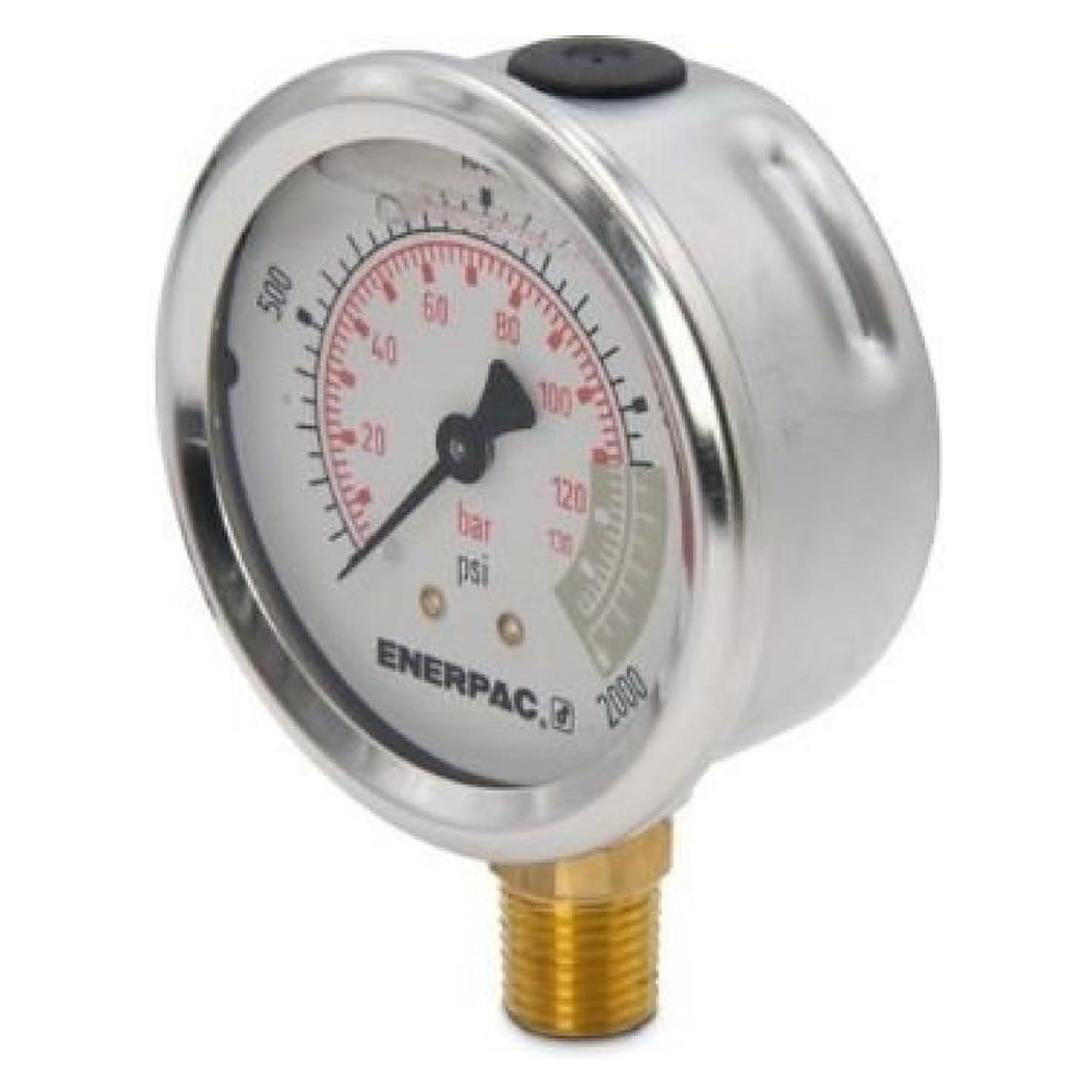 Hydraulic Pressure Gauge, 63 mm, Lower Mount, 140 bar - Enerpac G2515L