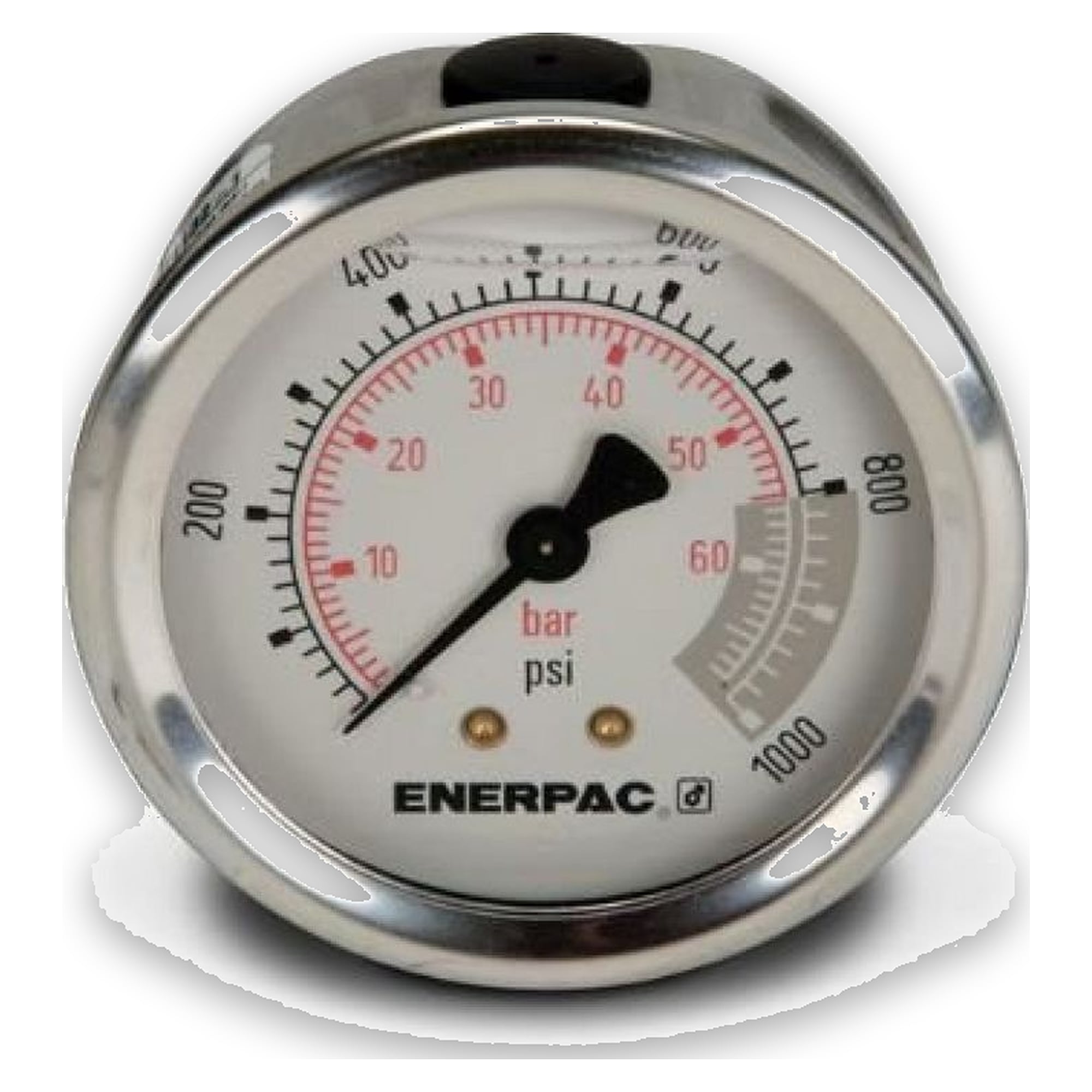 Druckmanometer, 63 mm, Rückseite Mitte, 70 bar - Enerpac G2531R