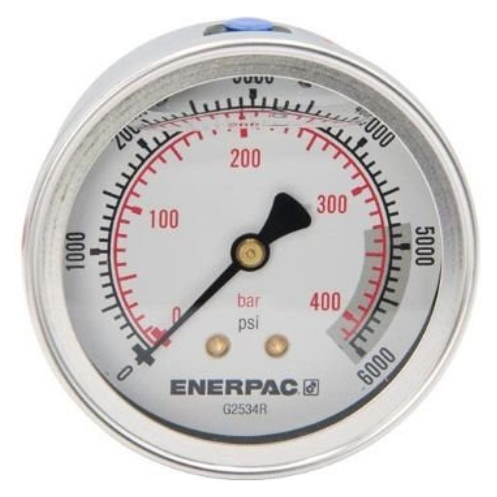 Druckmanometer, 63 mm, Rückseite Mitte, 400 bar - Enerpac G2534R