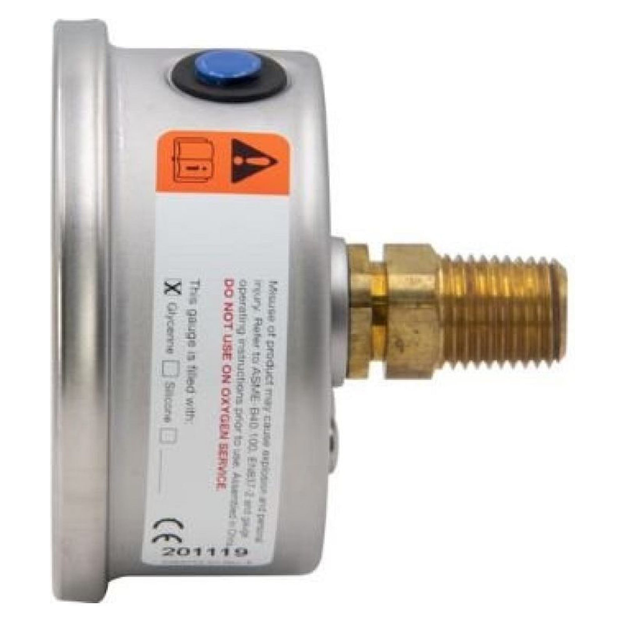 Druckmanometer, 63 mm, Rückseite Mitte, 400 bar - Enerpac G2534R