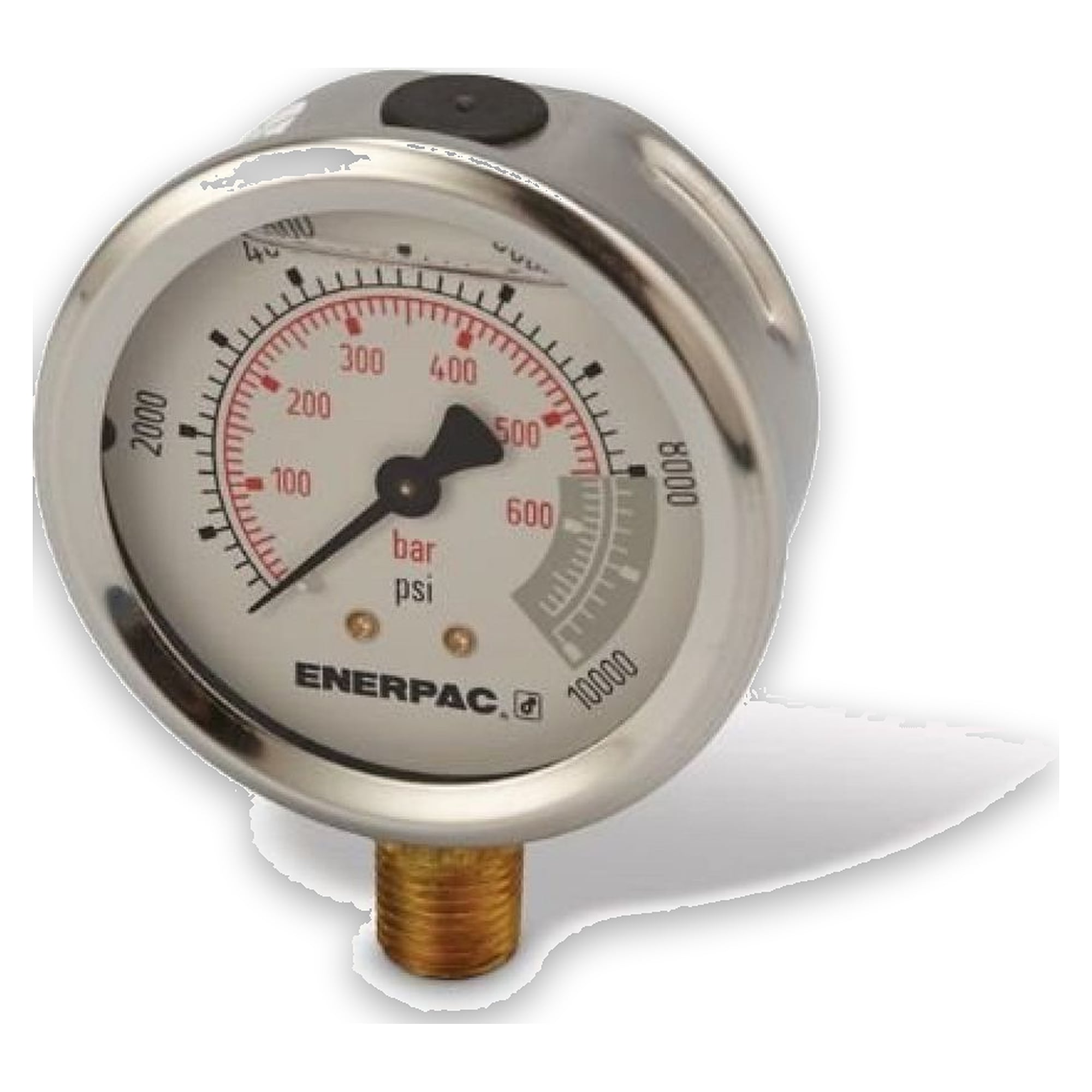 Hydraulic Pressure Gauge, 63 mm, Lower Mount, 700 bar - Enerpac G2535L