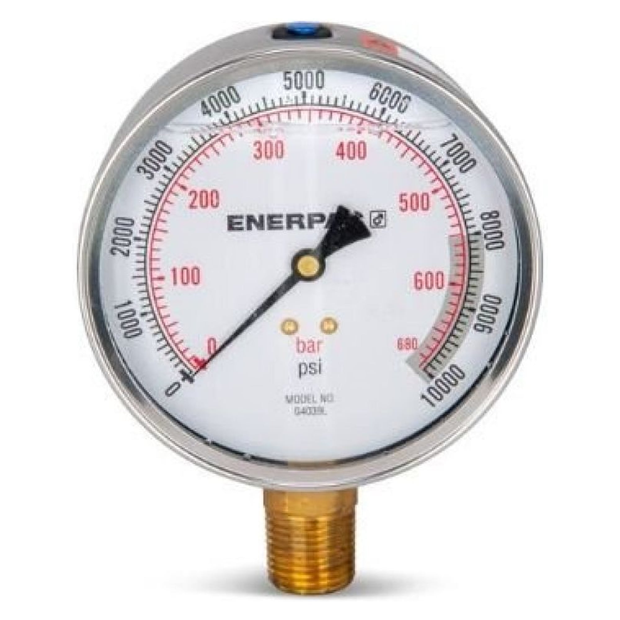 Druckmanometer, 100 mm, Unterseite, 700 bar - Enerpac G4039L