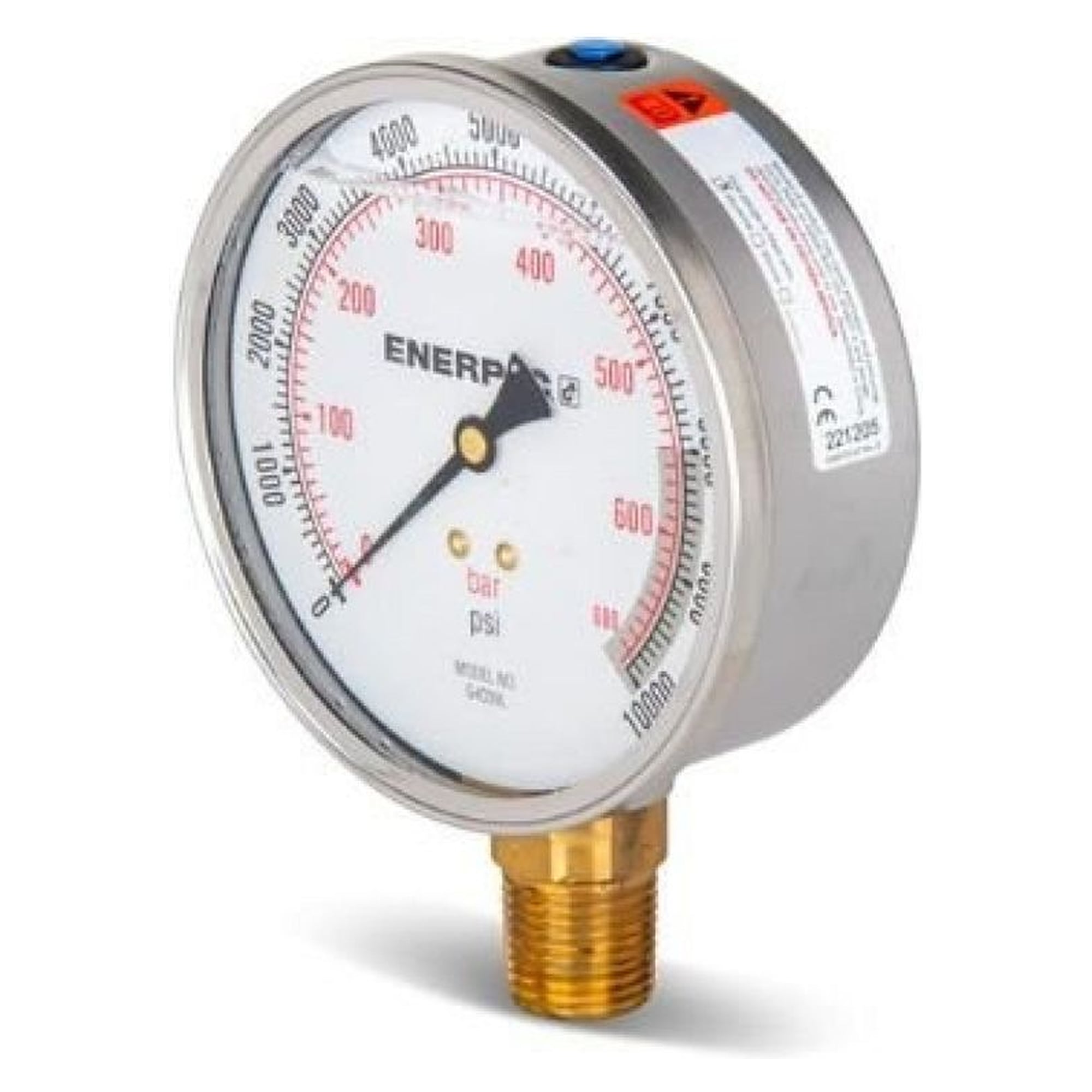 Druckmanometer, 100 mm, Unterseite, 700 bar - Enerpac G4039L