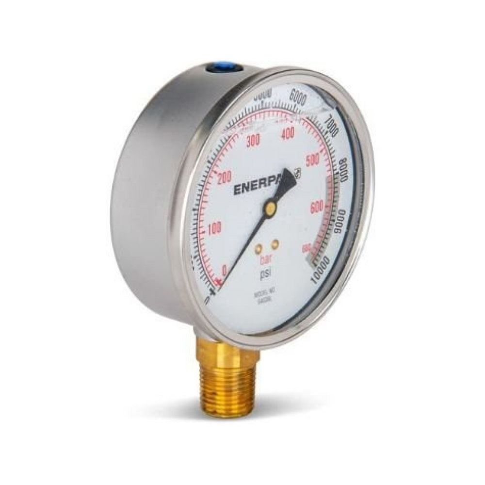 Enerpac G4039L, Druckmanometer, 100 mm  Face,  Unterseite, Glyzerin gefüllt, 700 bar Maximaler Druck