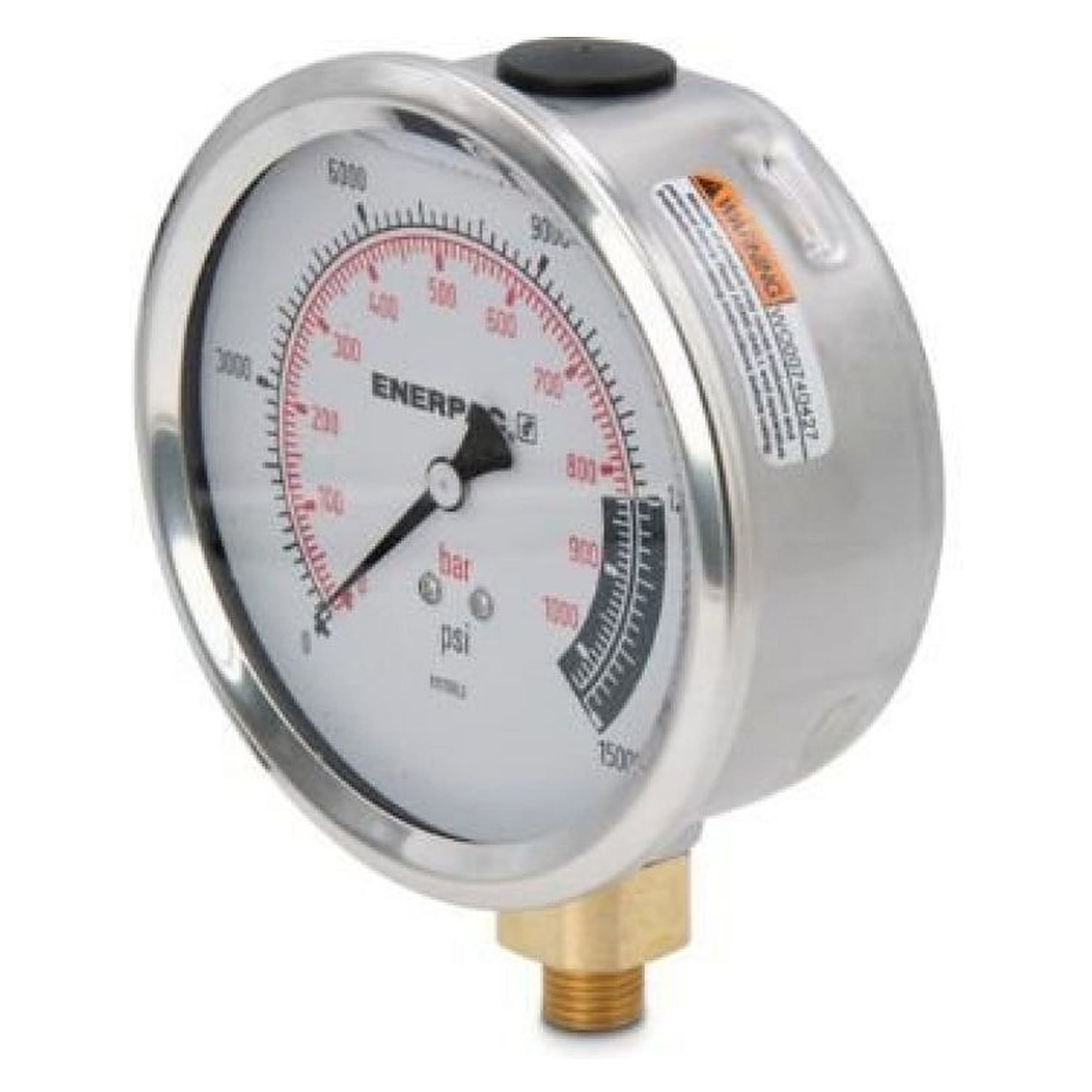 Hydraulic Pressure Gauge, 100 mm, Lower Mount, 1000 bar - Enerpac G4089L