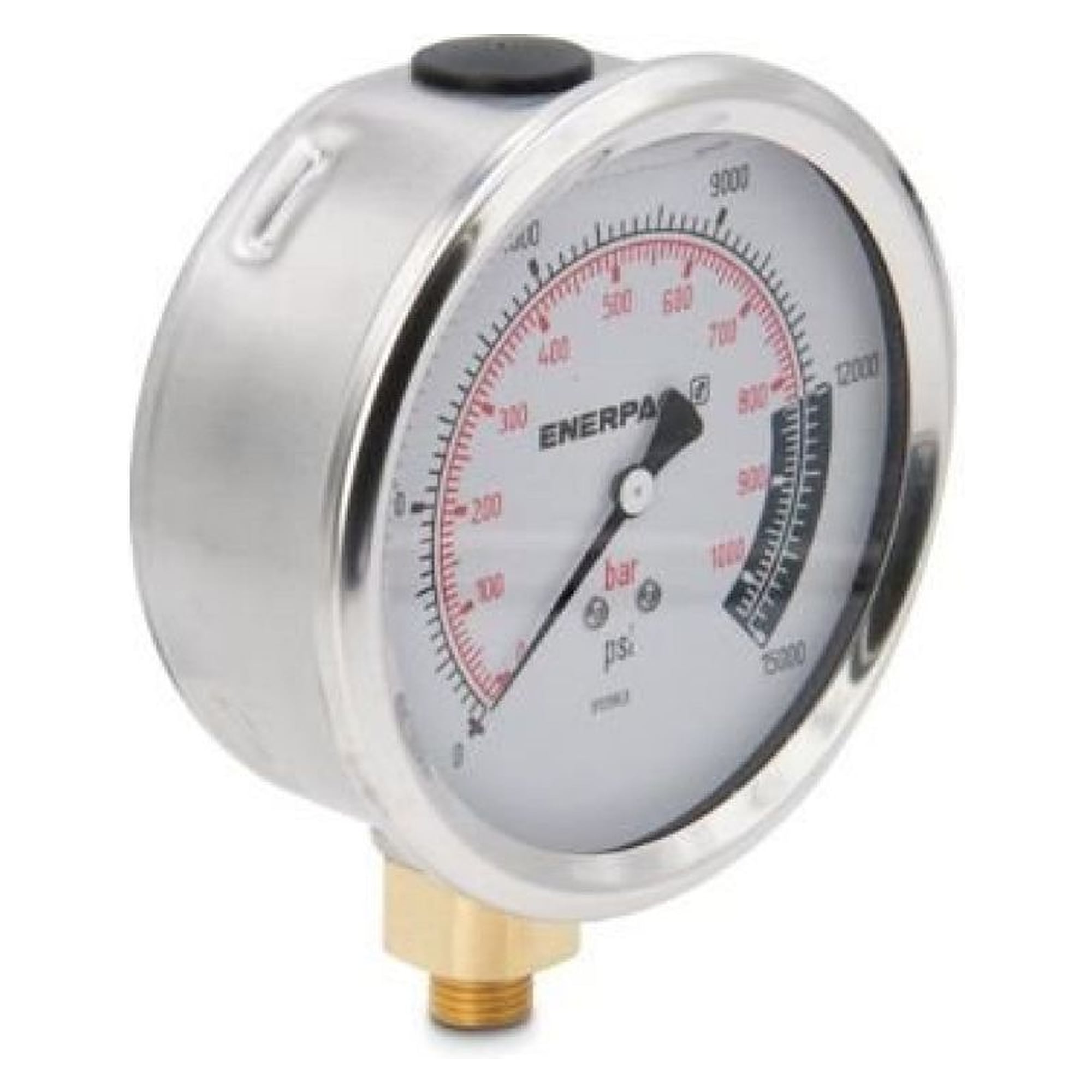 Druckmanometer, 100 mm, Unterseite, 1000 bar - Enerpac G4089L