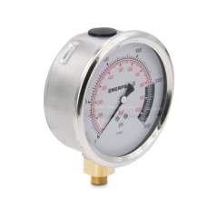 Enerpac G4089L, Hydraulic Pressure Gauge, 100 mm  Face,  Lower Mount, Glycerine Filled, 1000 bar maximum pressure