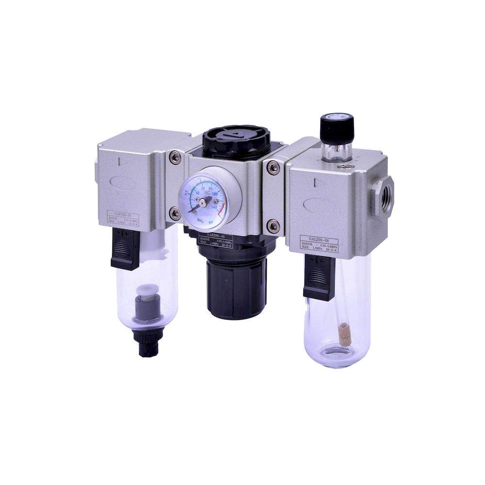 Riegler 178363.Service unit 3-part »GA-mini«, 5 µm, Size 200, G 1/8, 1.5 - 9 bar