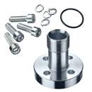 Stauff 1710000504. Straight Pump Flange External Thread Size: LK40 BSPP 60° (BS 5200) c/w metric Bolts 8.8 Spring Rings & O-Ring(NBR) Carbon Steel C6F