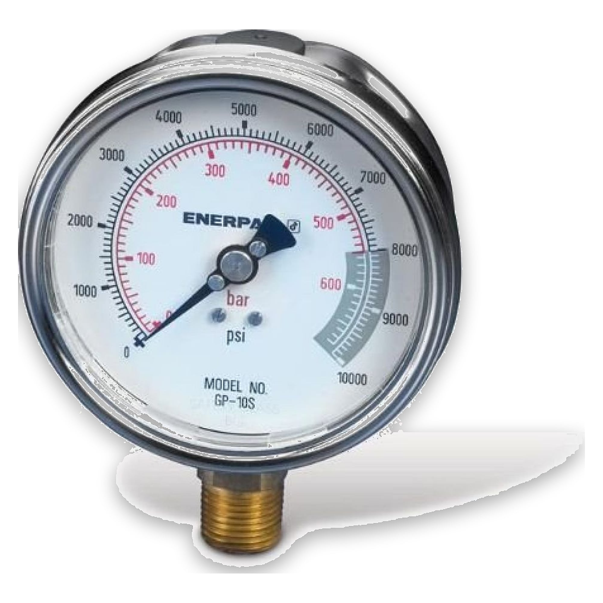 Hydraulic Pressure Gauge, 10,000 psi, 700 bar - Enerpac GP10S