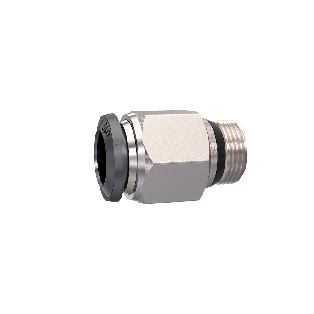 Riegler 153290.Straight push-in fitting »universal short« 1/2, hose8, taper seat