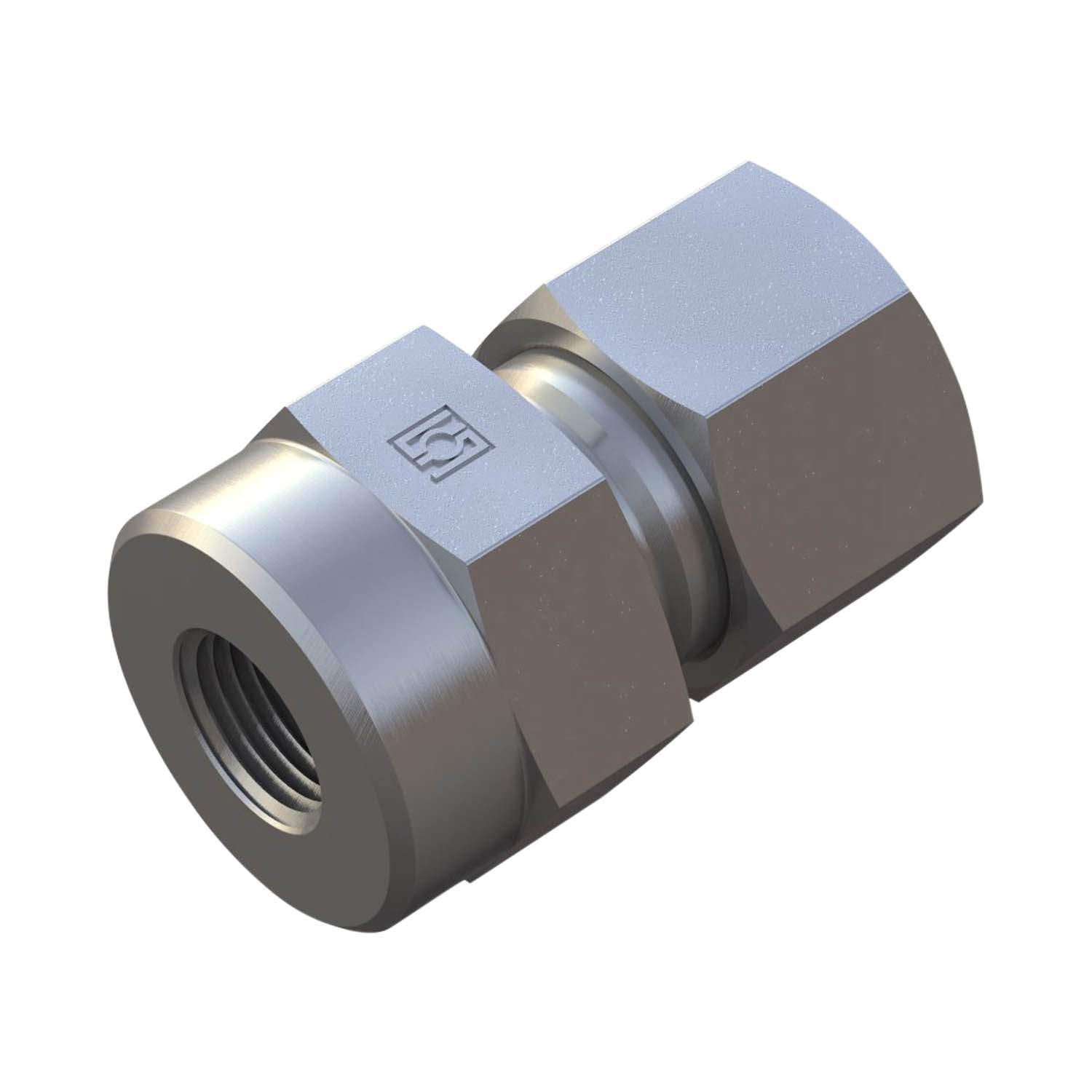 Stauff 6010001256. Gauge Fitting Size / Type: 08L 1/4 BSP with Cutting Ring & Union Nut Steel, Zinc/Nickel-Plated