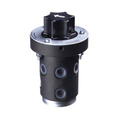 Stauff 1910000480. Gauge Selection Switch Cast iron / Steel, Zinc plated Connection: 1/4 BSP Nominal Size: DN8 Sealing: NBR PN: 400 bar / 5800 PSI