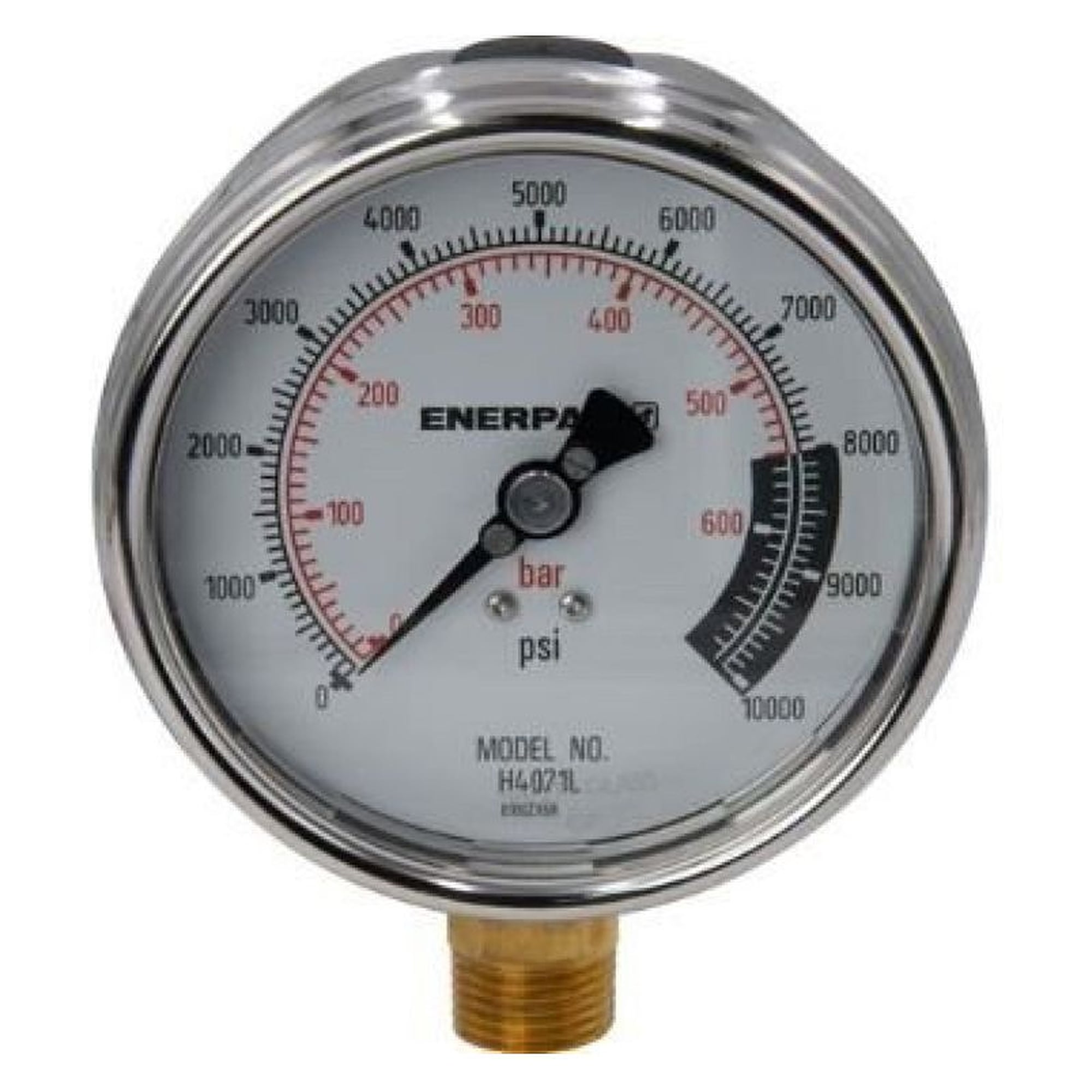 Druckmanometer, 100 mm, Unterseite, 700 bar - Enerpac H4071L