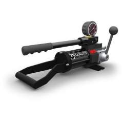 Enerpac HP350SDMIN, Bomba manual sellada hidráulica de dos velocidades y dos puertos, con manómetro y adaptador, 18.3 in3 utilizable de aceite, Para uso con herramientas de doble acción