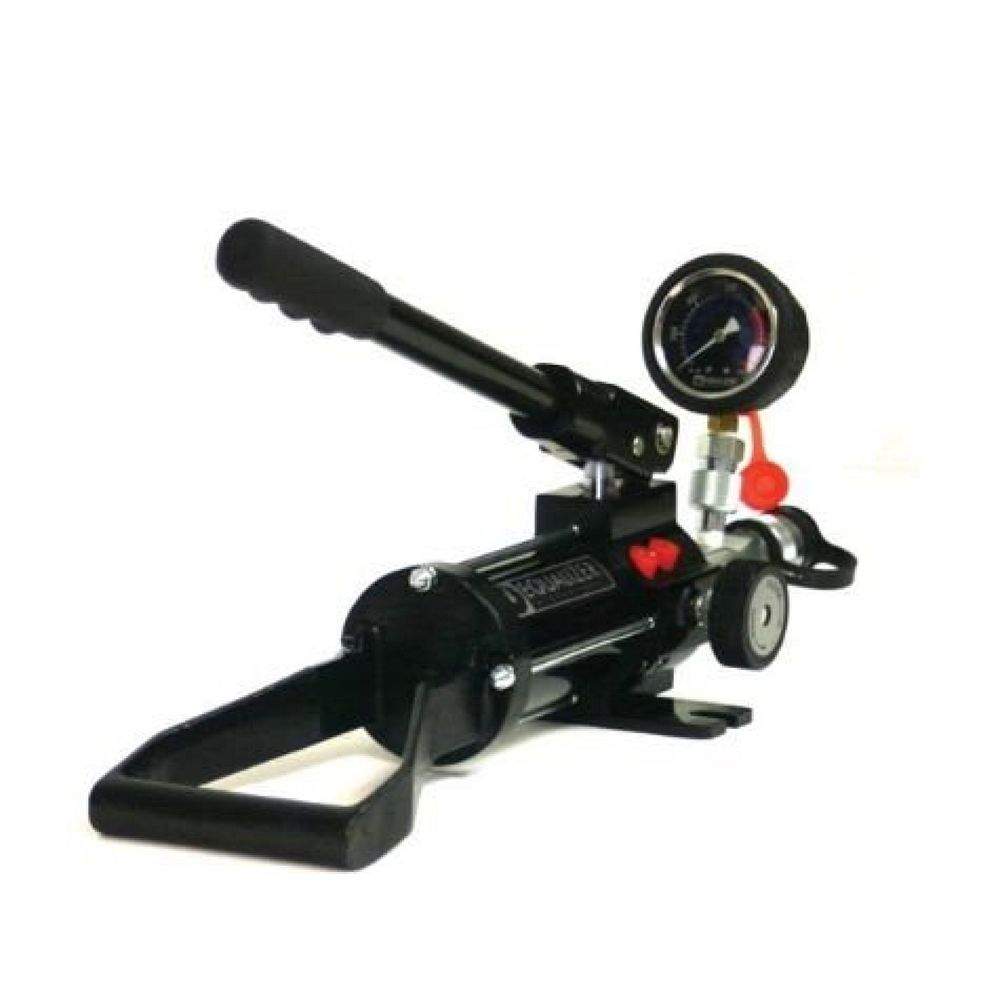 Enerpac HP1000SMIN, Hydraulische gekapselte Handpumpe mit zwei Drehzahlen und Einzelanschluss mit Manometer und Adapter, 1110 cm3 Nutzbares Ölvolumen