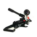 Enerpac HP550SMIN, Hydraulische gekapselte Handpumpe mit zwei Drehzahlen und Einzelanschluss mit Manometer und Adapter, 580 cm3 Nutzbares Ölvolumen