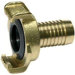 Riegler 107753.GEKA hose piece, rigid, bright brass, Connection I.D. 10