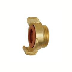 Riegler 107813.GEKA hose piece, rigid, Potable water, bright brass, G 3/8 o.