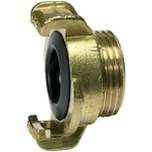 Riegler 107773.GEKA threaded piece, rigid, bright brass, G 1 1/2 exterior