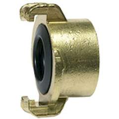 Riegler 107766.GEKA threaded piece, rigid, bright brass, G 1 1/2 interior