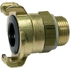 Riegler 107788.GEKA threaded piece, 360° rotating, bright brass, G 3/4 exterior