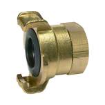 Riegler 107786.GEKA threaded piece, 360° rotating, bright brass, G 1 interior