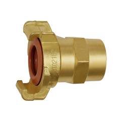 Riegler 107821.GEKA threaded piece, rigid, KTW, bright brass, I.D. 25