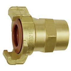 Riegler 107819.GEKA threaded piece, rigid, KTW, bright brass, I.D. 13