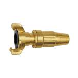 Riegler 107803.GEKA spray nozzle with coupling connector, bright brass, DN 25