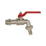 Riegler 103417.Ball drain valve, nickel-plated brass, G 1/2 ET, DN 15