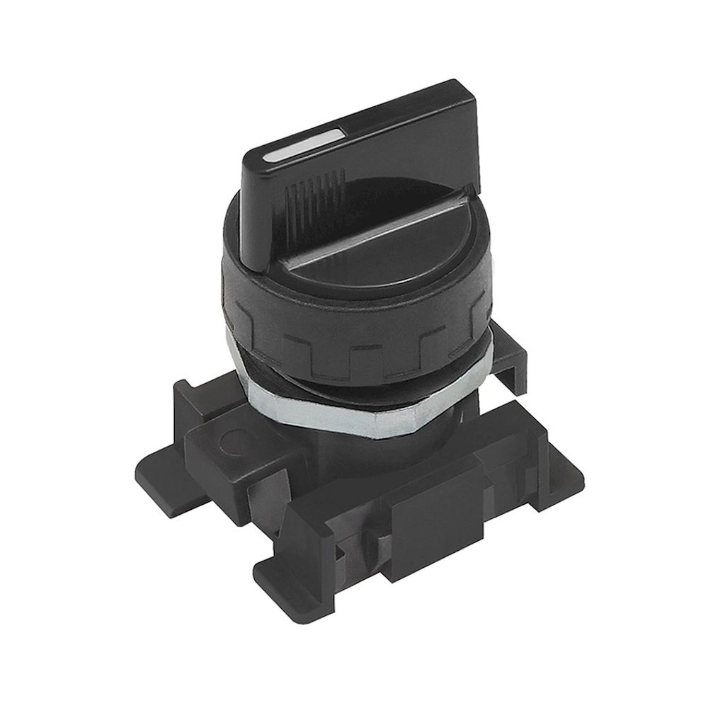 Riegler 106446. Kurzer Drehhebel, schwarz, 2 Stellungen, monostabil