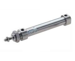 Norgren KM/8026/M/500. ISO roundline double acting stainless steel cylinder, 25mm diameter, 500mm stroke